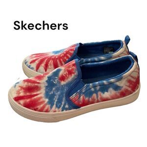 SKECHERS Women's Poppy Hippy Hype Tie Dye Slip-on Loafers Sneakers 9